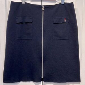 Saint James Navy Blue‎ Knit Skirt Size L/XL (see measurements)